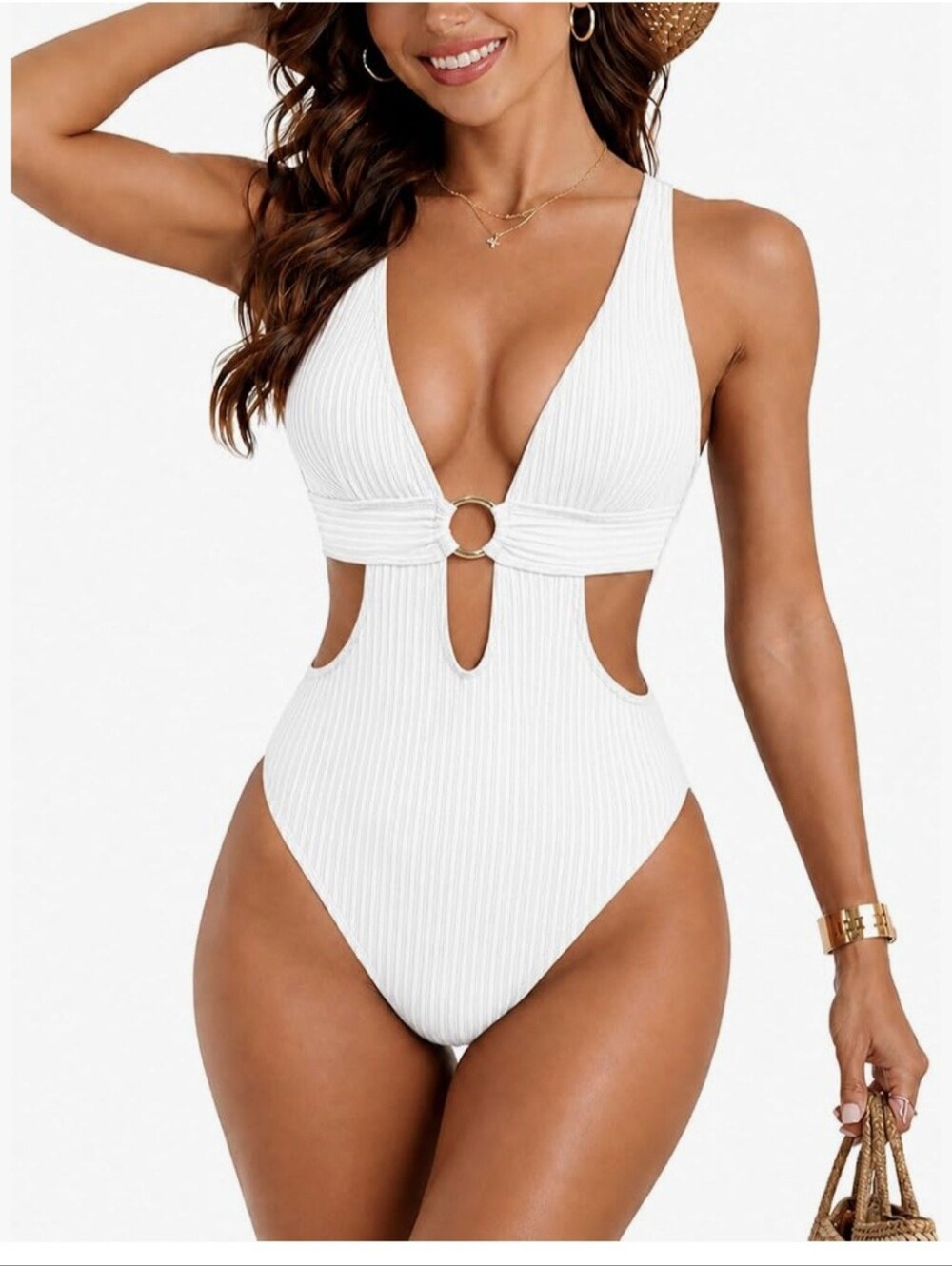 NWT Leoparts White One Piece Swimsuit - Medium